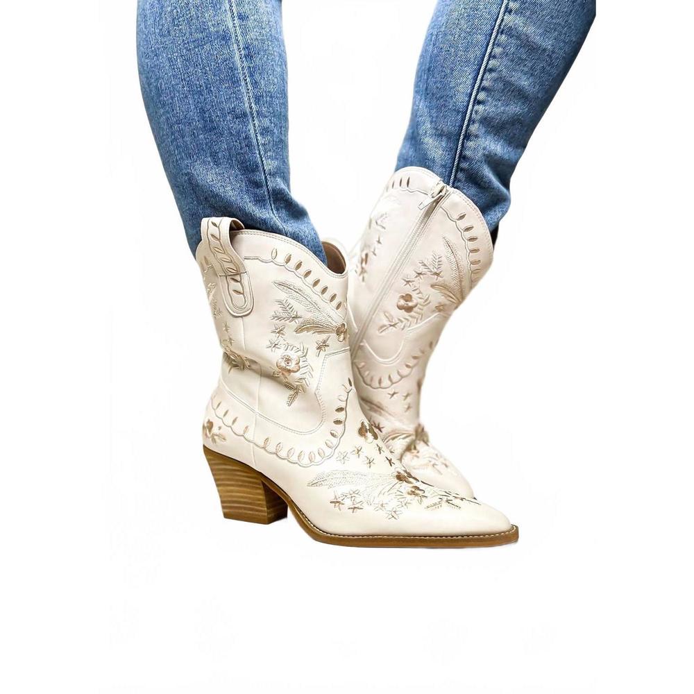 NEW CORKYS FOOTWEAR women's let's go girls boots in ivory - Picture 3 of 3